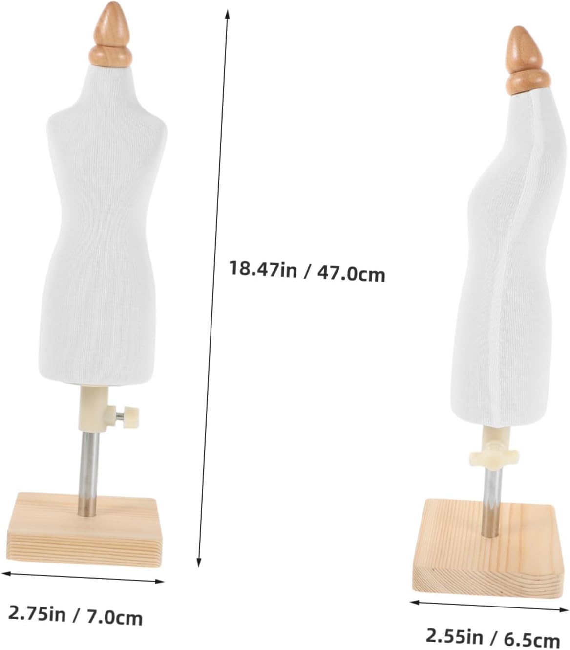 Body Mannequin with Adjustable Stand for Sewing Practice Beginner Friendly Dress Display Form for Crafting and Fashion Design for Doll Clothing Patterns