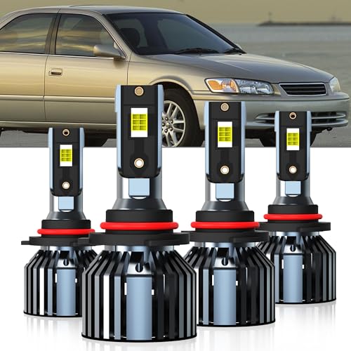 AMXTOBUB Compatible with Toyota Camry 1992-1996 & 2000-2006 /Toyota Sienna (2004-2010) Lights Bulb, 9005 High 9006 Low Beams, Pack of 4