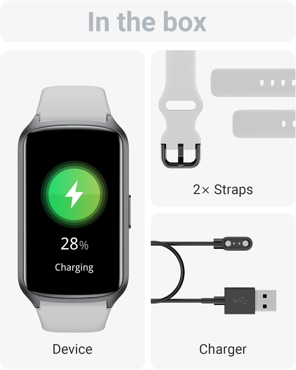 Fitness Tracker Damen Herren, 5ATM Wasserdicht, SpO2, Herzfrequenz, Schrittzähler, 7 Tage Akku