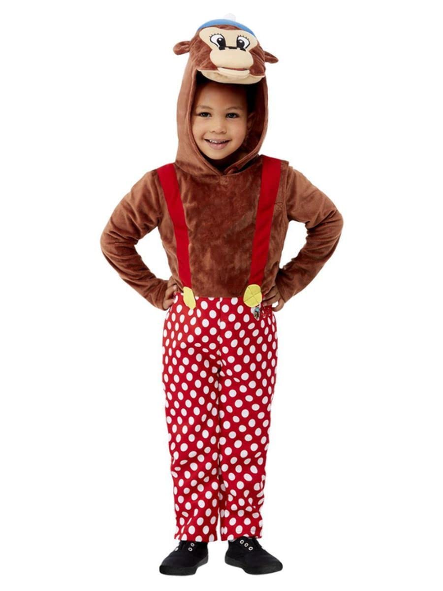 Smiffys Rasmus Klump Costume, Brown All In One, Officially Licensed Rasmus Klump Fancy Dress, Toddler Dress Up Costumes