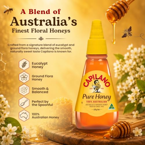 Image of Capilano Australian Honey- 400gms | 100% Pure & Natural | Eucalypt & Ground Flora Blend | Sweet, Smooth & Balanced | Perfect for Tea, Toast & Recipes