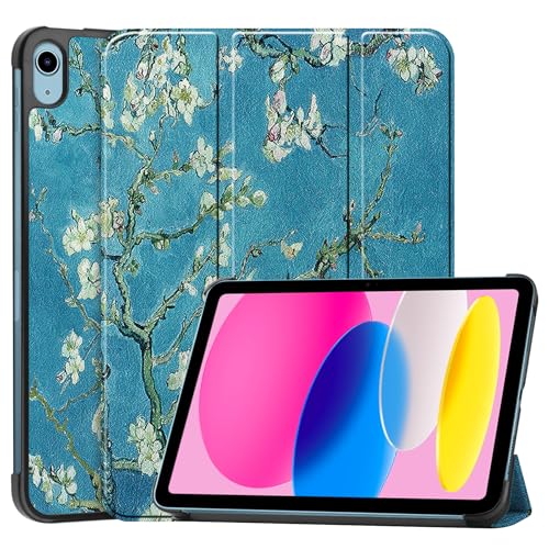 For New iPad (A16) �P�[�X New iPad11 2025/iPad (A16) /iPad 10.9 2022 ��10���� �J�o�[ �yKibnco�z�y�� ���^ �ϏՌ� ���h�~ PU ���U�[ �X�}�[�g�J�o�[ �n�[�h �w�� �O�܂� �X�^��