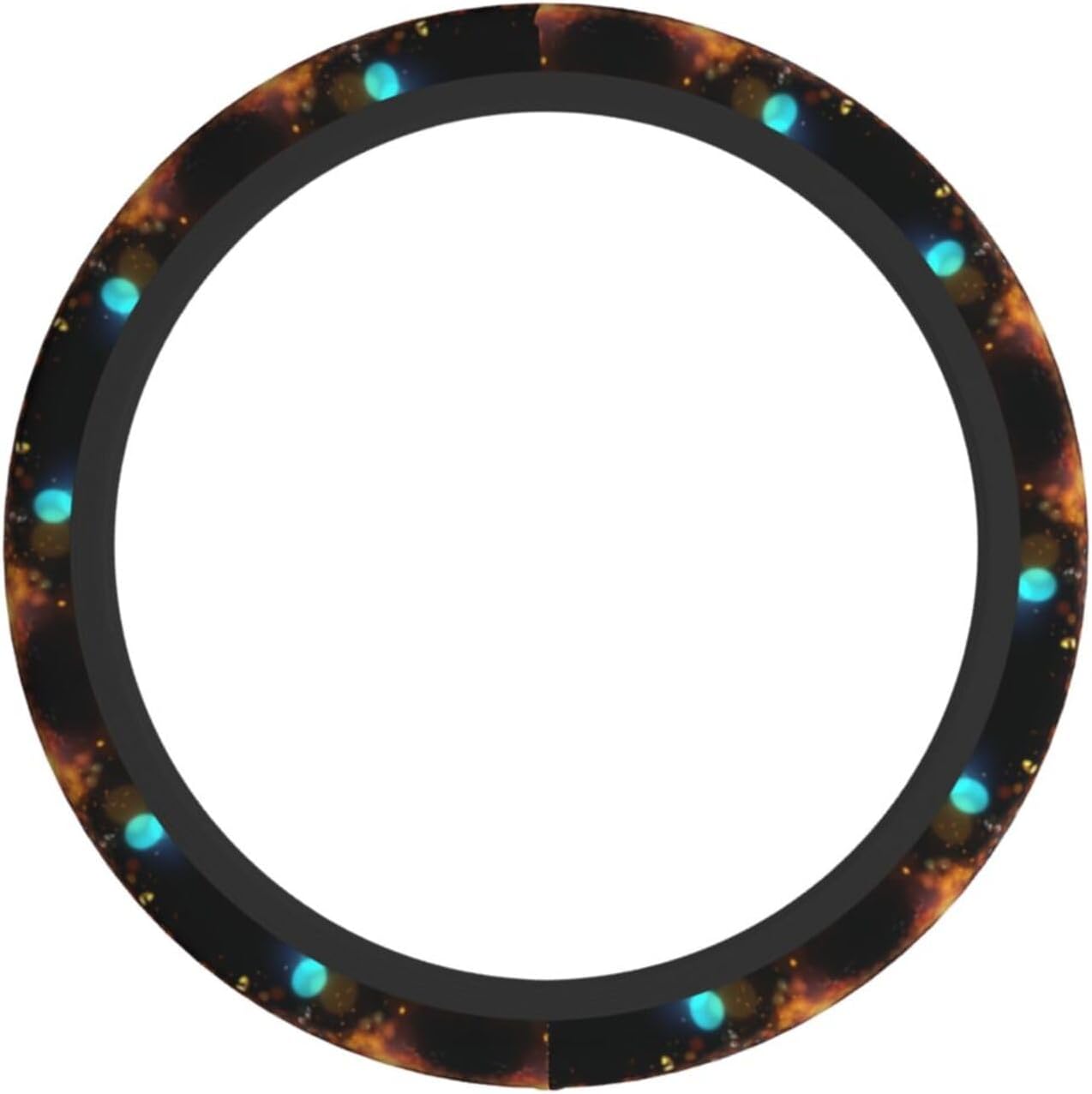 Colorful Music Notes Printed Steering Wheel Cover Elastic Stretch Car Wheel Wrap Breathable Non-Slip Steering Wheel Protector for Car Truck SUV