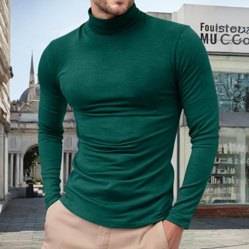 Men's Slim Fit Turtleneck Pullover Lightweight Knitted Pullover Sweaters Basic Designed Stretch Long Sleeve Sweaters2