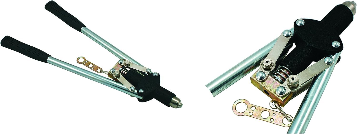 Remachadora Manual de 2 Manos 450 mm | Alicate Profesional para Remaches de Aluminio y Acero | Mango Largo Ergonómico | Alta Potencia y Precisión | Ideal para Taller y Bricolaje