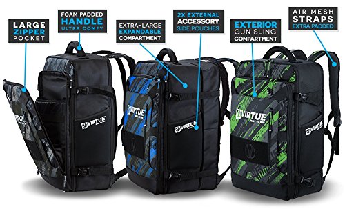 Virtue Gambler Backpack - Ultra Lightweight Expandable Gear Bag - Graphic Black #TOP4
