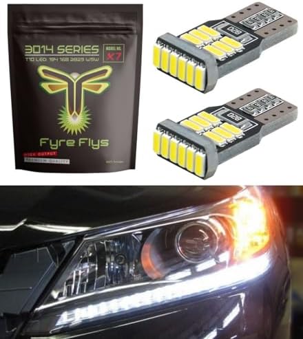 Fyre Flys LED Headlight DRL Strip Bulbs for 2013-2015 Honda Accord Super Bright 6000K white Canbus Error Free 3014 Series: Automotive