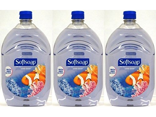 Softsoap Liquid Hand Soap, Aquarium Series, 64-Ounce Refill Bottle, Pack of 3