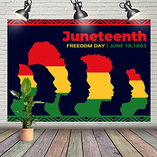 7x5ft Juneteenth Backdrop Decorations Freedom Day Black History Banner Background African American Colored Drawing Photography June 19 Party Decors Supplies Photo Booth Props