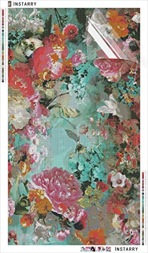 Kit diamond painting complet fleurs colorées 5D Instarry, une idée cadeau créative - 6