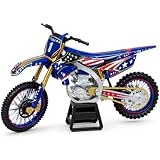 OEVTVR 1:12 Scale Diecast Dirt Bike Model, NO.1 Motorcycle Replica with Racing Number Graphics, Alloy Body, Display Stand, Collectible Mini Motorbike for Motorcycle Enthusiasts