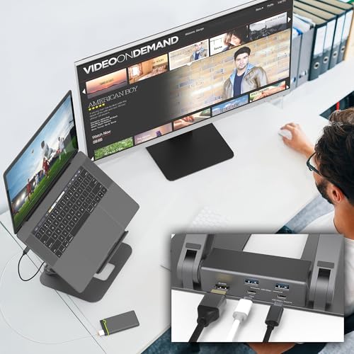 Support pour ordinateur portable j5create dock 4K JTS327-N ajustable - 4