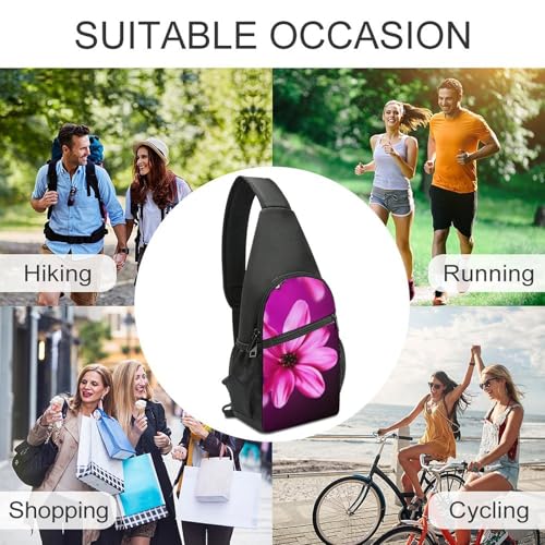 Bolso bandolera rosa para trekking y uso casual miniatura 6