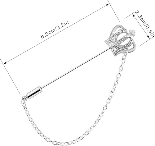 Miniatura 2 de Huture Paquete de 3 broches de solapa para hombre, corona, timón, cruz, insignia, collar para traje de carrera, esmoquin de camisas, corbata,