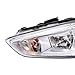 Headlights Assembly with bulbs Compatible with 2015 2016 2017 2018 Ford Focus Headlamp Replacement Chrome Housing Pair