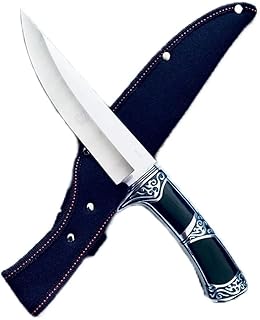 Faca de caça pesca e churrasco lâmina em aço inox cabo fulltang