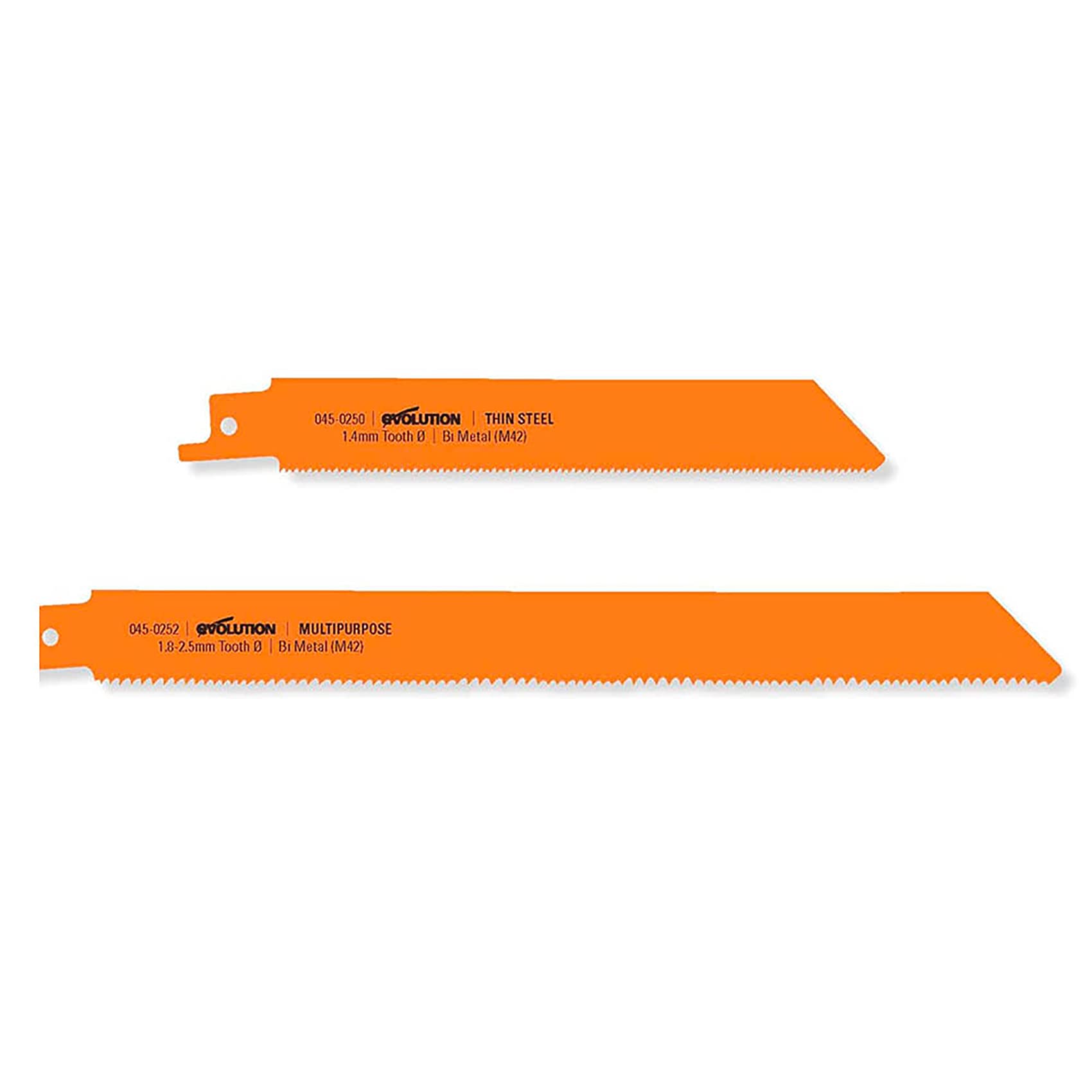 Evolution Power Tools RAGE8 Twin Pack Recip Saw Blades (Thin Steel and Multi-Purpose)