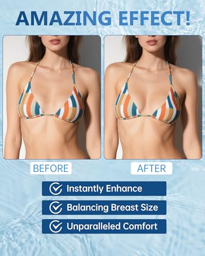 Wateproof Thick Bathing Suit Inserts - 2 Pairs Push Up Bra Pads Inserts Add Cups Swimsuit Breast Enhancer for Bikini Sports Fits A/B3