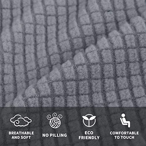 Jiviner Super Stretch Recliner Chair Covers 4 Pieces Sofa Slipcover For Recliner Chair Spandex Soft Recliner Slipcover With Pockets Recliner Furniture Protector (Recliner, Light Gray) #TOP4