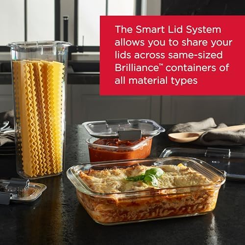 Rubbermaid Brilliance Glass Food Storage Containers, 3.2 Cup, Set of 4, BPA-Free, Leak-Proof, Clear — view 3