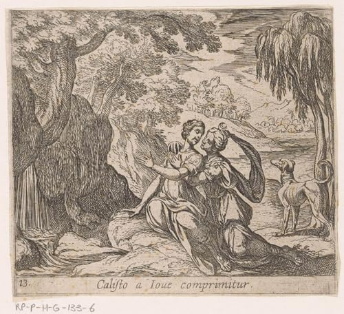 Impression Peinture Huile Jupiter et Callisto Toile Antonio Tempesta
