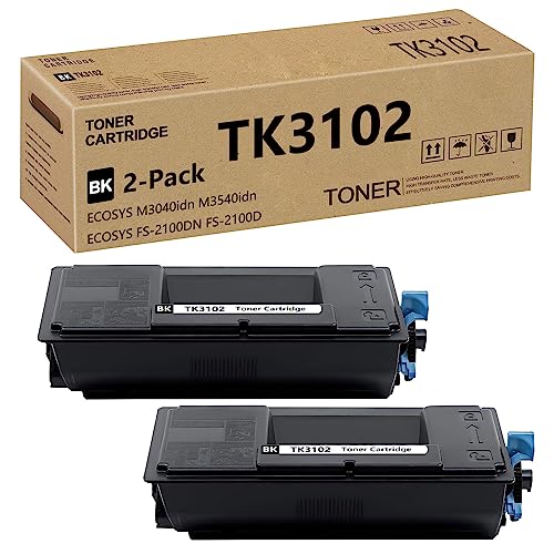 UEESLH Compatible TK 3102 TK3102 Toner Cartridge Replacement for Kyocera TK3102 TK-3102 1T02MS0US0 for ECOSYS M3040idn M3540idn FS-2100DN FS-2100D Printers 13,000 Pages 2 Pack