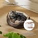 BEDSURE Katzenbett waschbar Rund Katzen Bettchen, 51x48x15cm