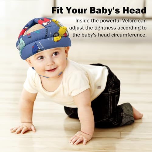 Image of Baby Head Protector Baby Helmet for Crawling Walking, No Bumps Safety Head Adjustable Protective Cap for Walking, Playing (Style 6)
