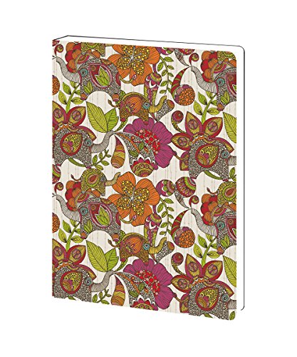 Tree-Free Greetings Elephant and Flower Pattern Soft Cover Journal, 5.5 x 7.5 Inches, 160 Lined Pages, Gift for Animal Lovers (JR89954)