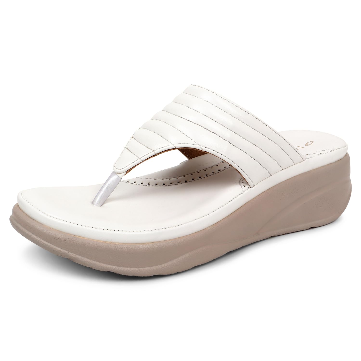 TRASE Alice Wedges Heels Sandals for Women, Casual Elegance with Ultimate Comfort (White, 4 UK) (B0D9BQZLNN) Amazon Price History, Amazon Price Tracker