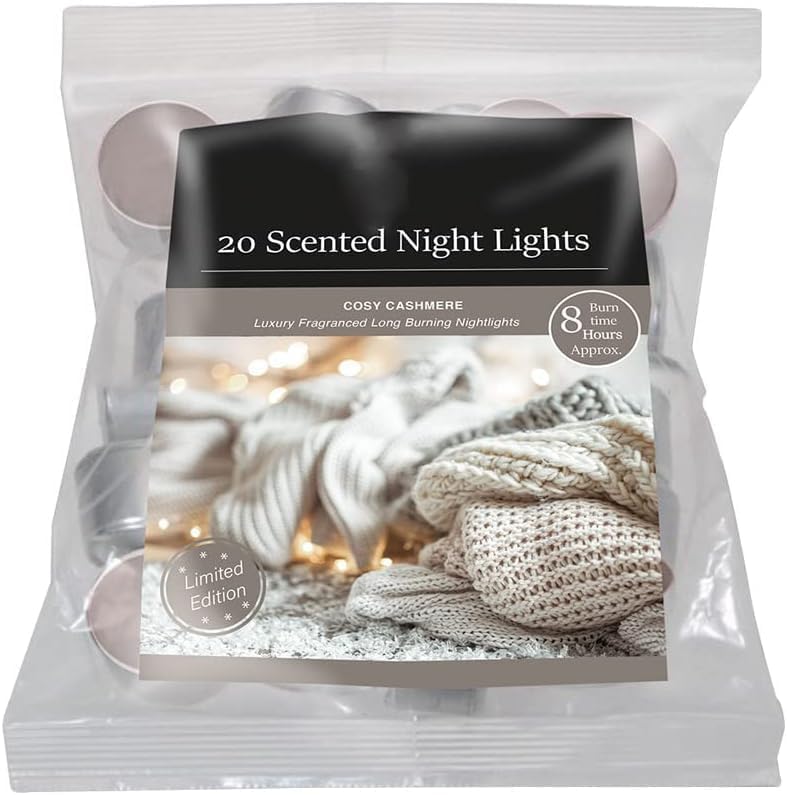 Fresh Scented Tealight Candles - Refreshing & Soothing Fragrances, Cozy Cashmere Tlights