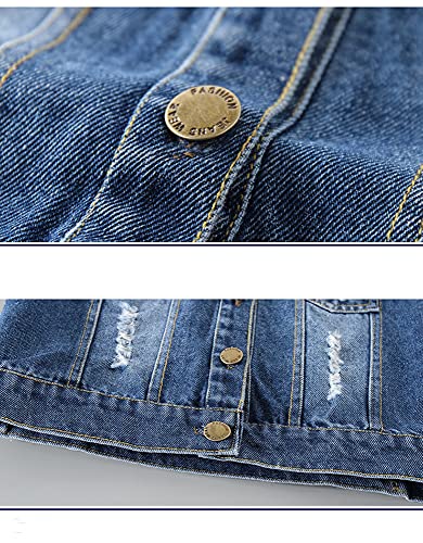 Adaliafaye Unisex Baby Boys Girls Lapel Vest Children Short Section Sleeveless Denim Jacket For Little Boys Girls #TOP3