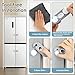 AJOSY 5 Pack Child Proof Refrigerator Lock, Baby Proofing Cabinet Locks, Oven Lock Child Safety. Adhesive Fridge Locks for Kids, Dishwasher, Cupboard, Closet Doors - No Drilling or Tools (Grey)