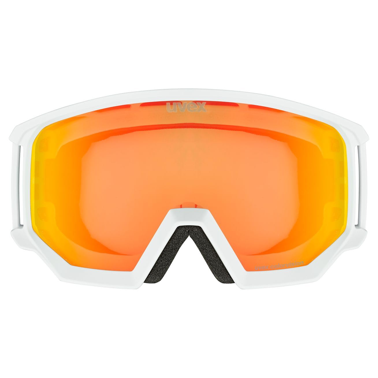 uvex athletic CV, Gogle narciarskie unisex-dorosły, weiß matt SL/orange-grün, one size