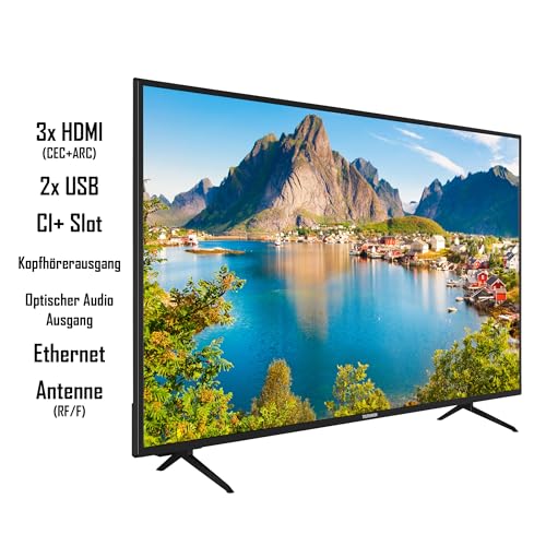 TELEFUNKEN XU58SN550S 58 Zoll Fernseher/Smart TV (4K Ultra HD, HDR Dolby Vision, Triple-Tuner, Alexa Built-In, Dolby Atmos) HD+ 6 Monate inkl. – Bild 3