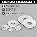 110 Pcs Flat Washers for Screws Bolts, Stainless Steel Fender Washers, Stainless Steel Flat Washer Set Assorted, Metal Washer for Screws Hardware Home Industrial Automotive (M3-M13)