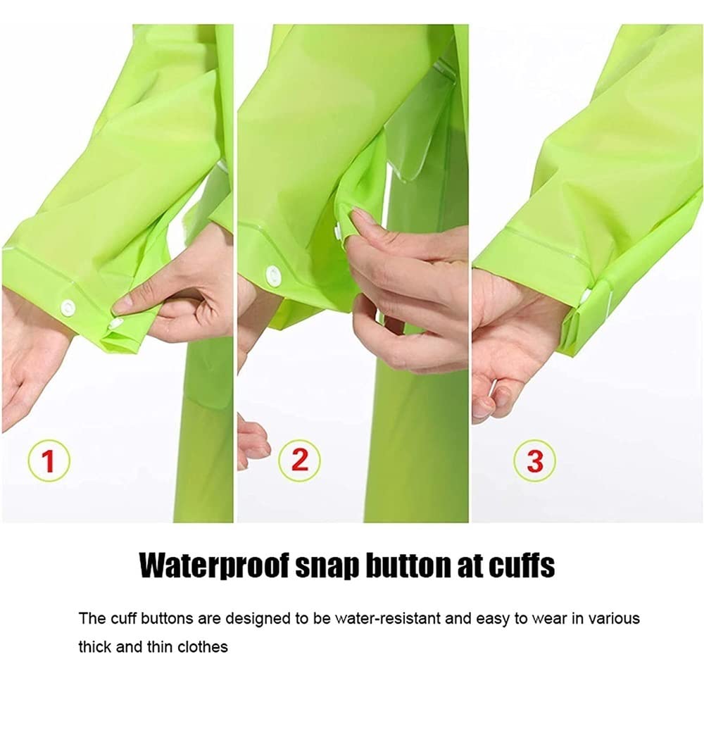Chubasquero Chubasquero Largo para Parejas con Capucha, 2 Uds. Poncho De Lluvia con Capucha De EVA Reutilizable para Senderismo Camping Ponchos De Lluvia Impermeables(XL)