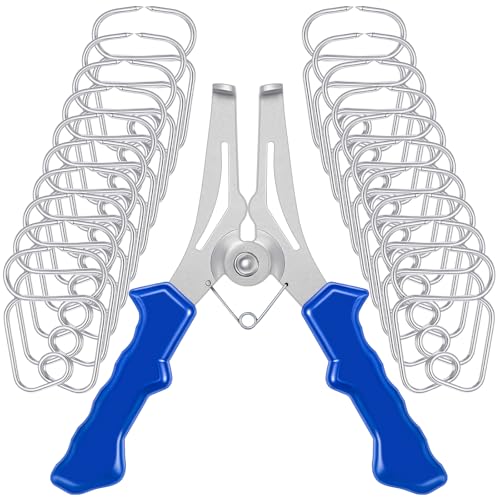 Kit de abrazaderas de resorte de inglete Lasnten con alicates y 20 clips para marcos 2
