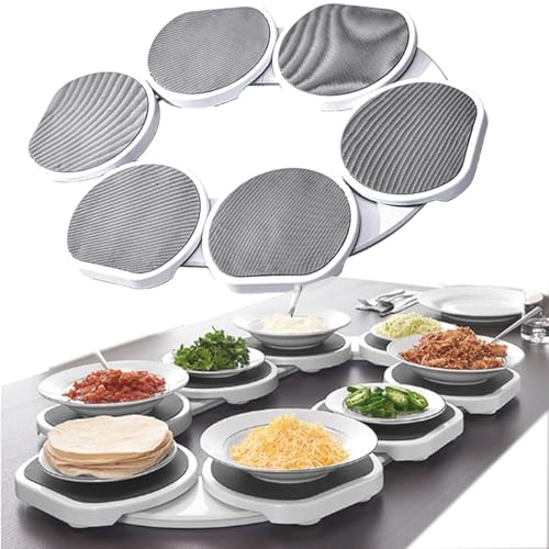 Table tournante pour aliments extensible et plateau de salle à manger