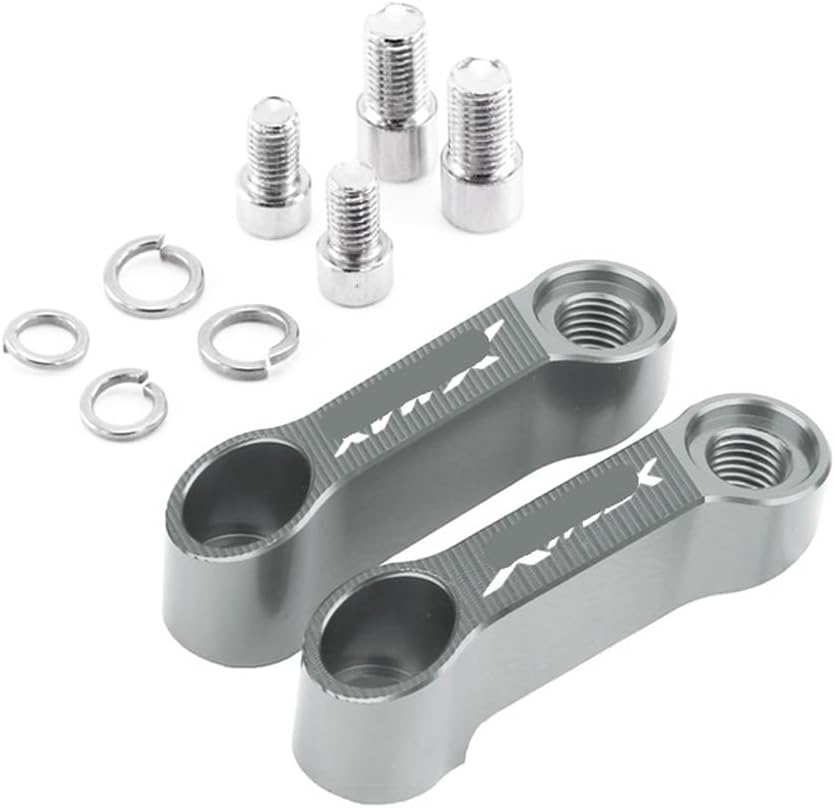 バイクミラー左右セットアルミ正ネジ10mm アダプター8mmシルバー汎用ハーレー バイク バイクミラー左右セットアルミ正ネジ10mm アダプター8mm