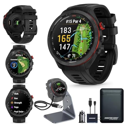 Garmin Approach S70 Golf Smartwatch Bundle