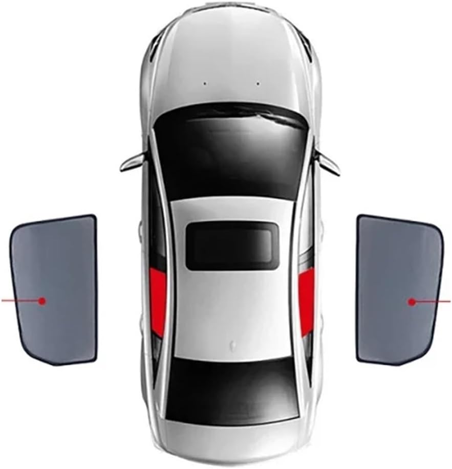 Side Window Sunshades For VW For Passat B7 For Variant 2010-2015 Magnetic Car Sunshade Front Windshield Curtain Rear Side Window Sun Shade Mesh Visor(2PCS Rear)