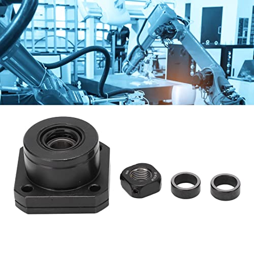 FK10 Kugelumlaufspindel-Endstütze aus Kohlenstoffstahl schwarz beschichtet Lagerhalterung für SFU1604 SFU1605 SFU1610 CNC-Werkzeugmaschinenzubehör Ballspindel-Zubehör