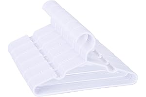 Baby Hangers for Closet - 11.4 Inch 100 Pack White Plastic Hangers...