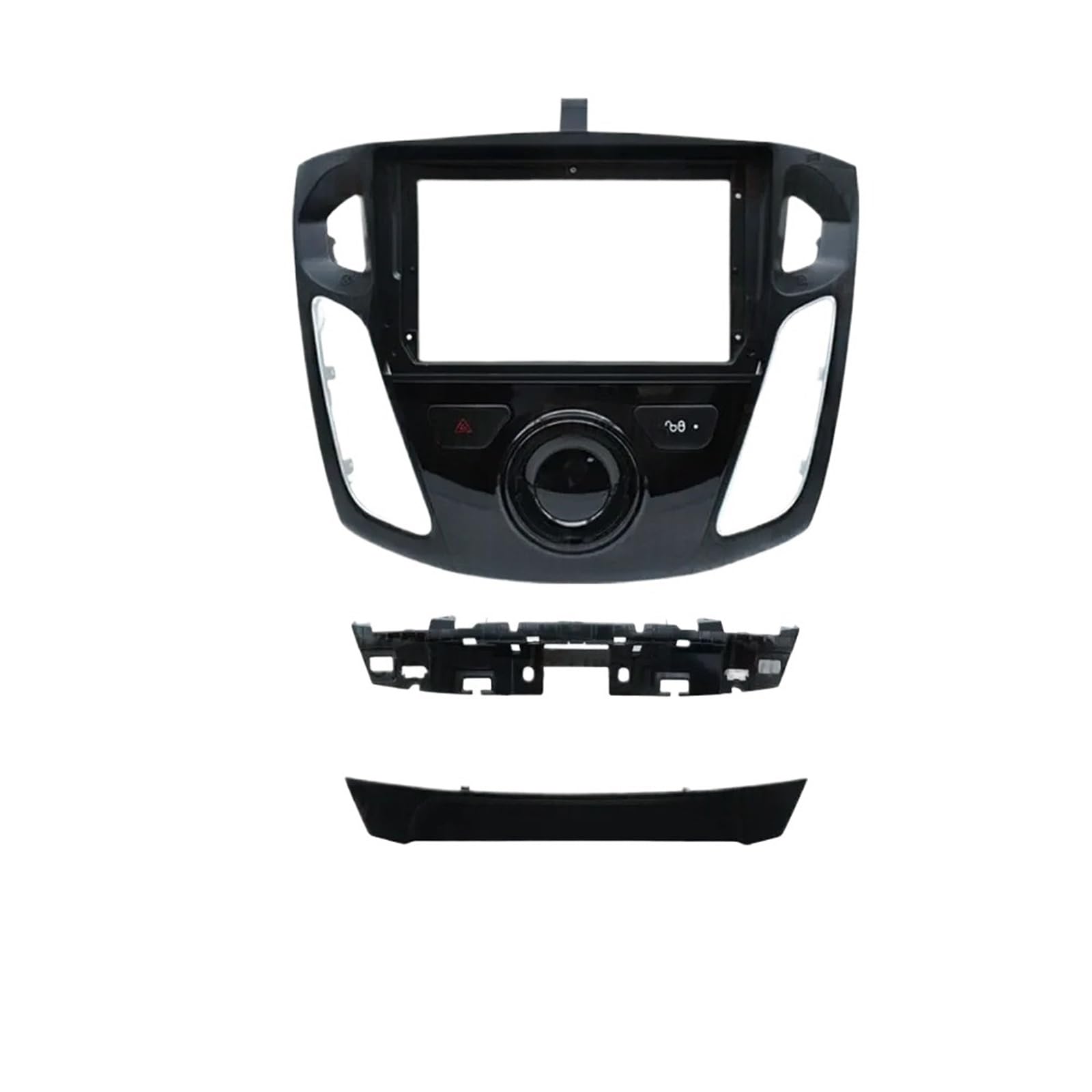 JKELPV Car Radio Frame Kit Fit For Ford Focus MK3 2011-2019 9 Inch 2DIN Stereo Panel Car Radio Fascias Frame Radio adapter(Only frame-1)