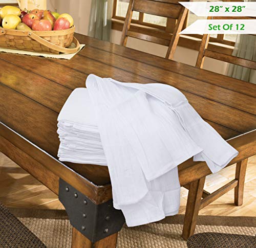 Eccellente Offerte - Asciugamani Da Cucina, 12 Pezzi, 100% Cotone, 60 X 68 Cm, Carta Da Pane, Garza Per Formaggio, Asciugamani Multiuso Da Cucina, Asciugamani Da Bar, Estremamente Assorbenti E Robusti. - 8