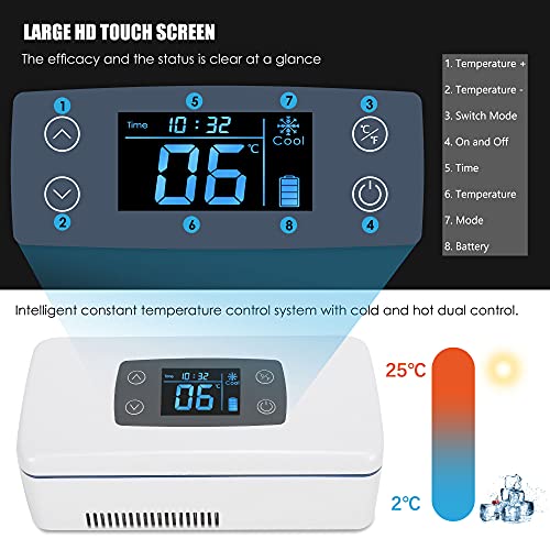 CGOLDENWALL-Insulin-Cooler-Travel-Case-12-Hours-Portable-Cooler-Mini-Medicine-Refrigerator-Drug-Reefer-with-Alarm-Multiple-Modes-of-Power-Supply
