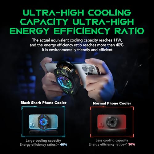 Image of Black Shark 4 Pro Phone Cooler Fun for Gaming, Cell Phone Cooler for iOS /Android (2.63-3.46 Inches) Semiconductor Heatsink Cooling