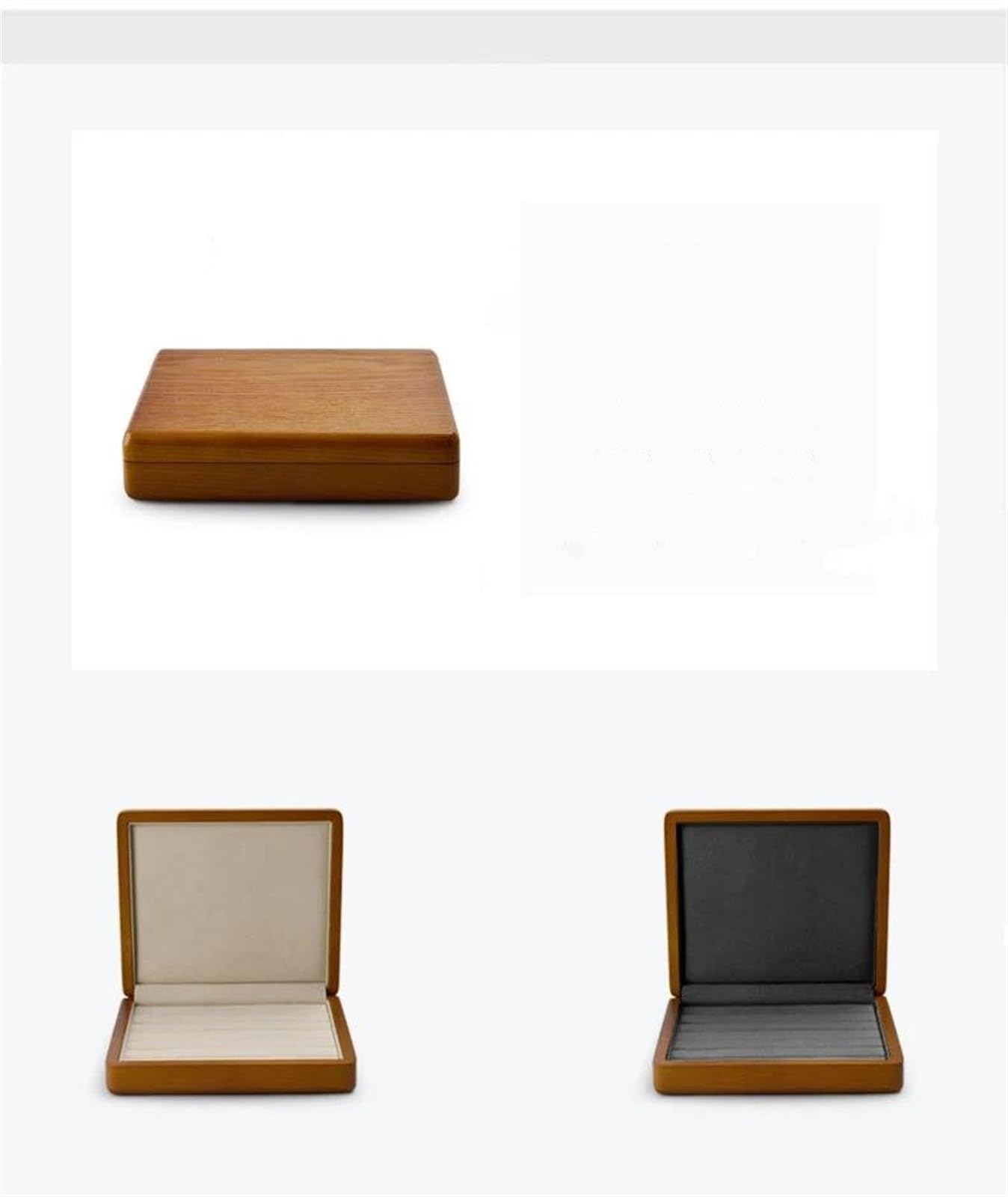Naszyjnik Organizator retro drewniana biżuteria pudełko pierścień Ring Pierścień z biżuterią z mikrofibry stojak na biżuterię Organizer pakowanie pudełka kolczyka pudełko biżuteria pudełko biżuteria