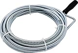 Spirale per la pulizia dei tubi da 3 a 10 m con punta di foratura per scarico e sifone doccia lavabo bagno (10 m x 8 mm)